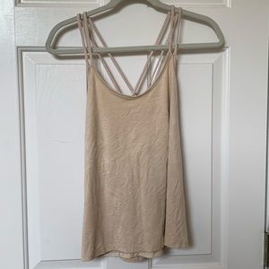 NWOT Braided strap faux suede tank